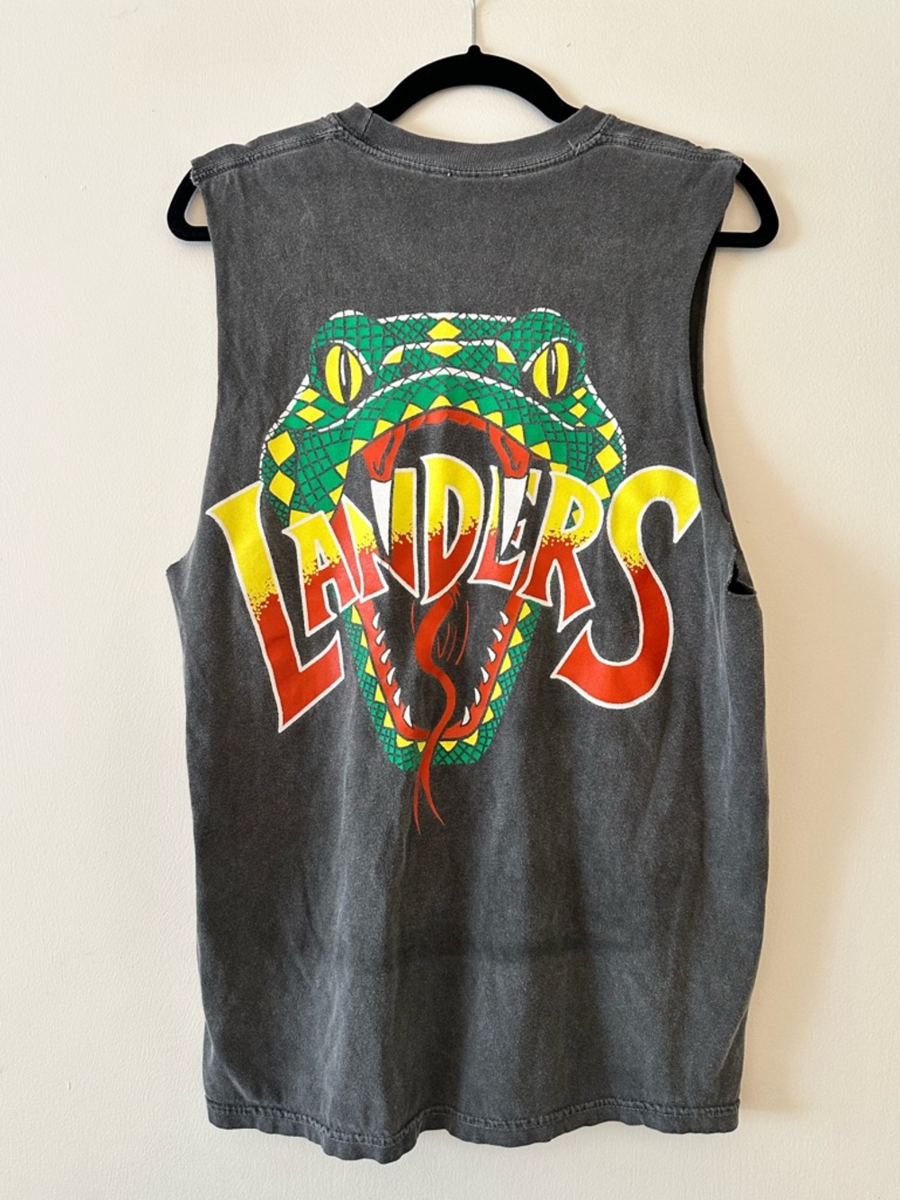Vintage Landers Snake Graphic Sleeveless Tee Tank Top Men’s Medium